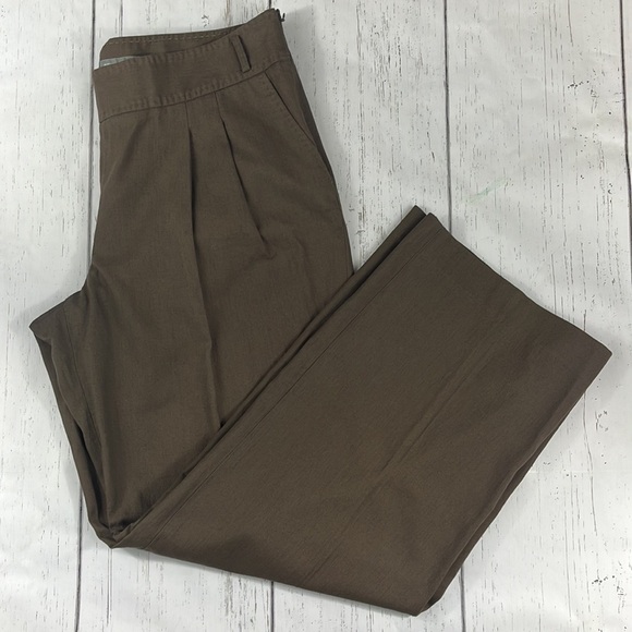 J.Jill Genuine Fit Below Waist Brown Linen Blend Beachy Pants Womens Size 14 NWT - Picture 3 of 11
